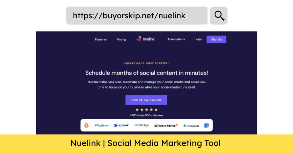 Nuelink Social Media Marketing Tool